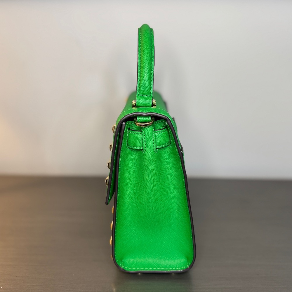 Michael Kors Dillon Studded Messenger Bag in Green Palm - Picture 8 of 16
